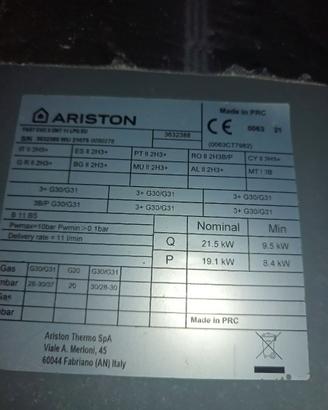Pezzi scaldino a gas Ariston fast evo X ont 11 lpg