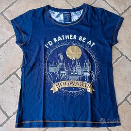 T-SHIRT Harry Potter Hogwarts unisex originale blu