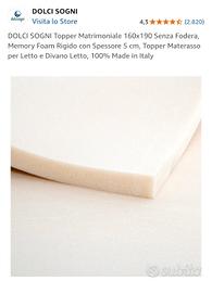topper matrimoniale memory