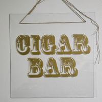 Scritta cigar bar plexiglass