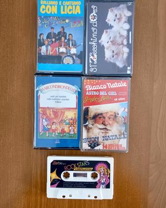 Lotto 5 Musicassette Bambini/ nostalgia anni 80-90