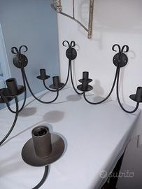 lampade a muro ferro battuto