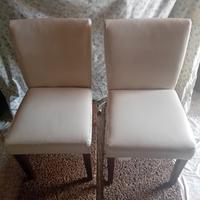 n.4 sedie in ecopelle e legno