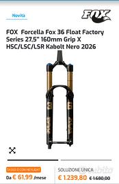 FOX Forcelle top di gamma