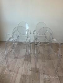 Lotto 4 Poltrone Louis Ghost - Kartell