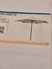 Ombrellone in legno