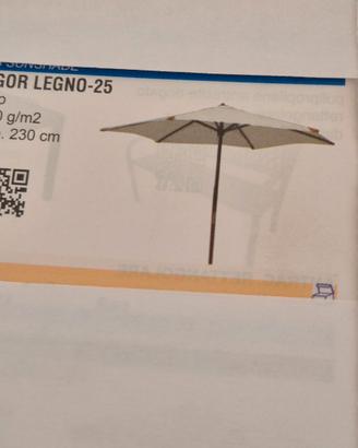 Ombrellone in legno