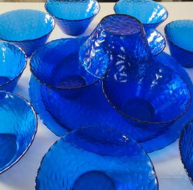 ciotole in vetro blu cobalto 