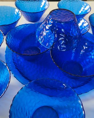 ciotole in vetro blu cobalto 