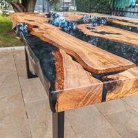 ✨ Tavolo ulivo e resina ✨