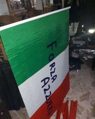 4 Bandiere Italia Forza Azzurri