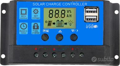 Regolatore di carica 12-24 v. 10 A 20 A 30 A