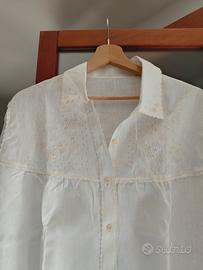 camicia da notte VINTAGE puro LINO mai usate 