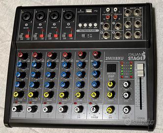 Mixer audio stereo a 8 canali usato solo 1 volta
