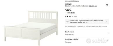 Letto IKEA HEMNES - 160x200 cm