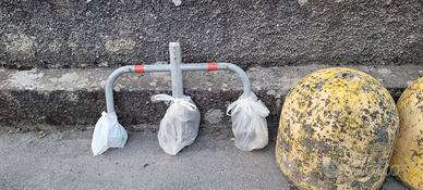 Dissuasore in acciaio posto auto