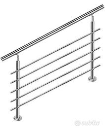 Ringhiera passa mano dritta obliqua accaio inox