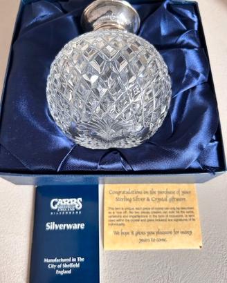 Bottiglia cristallo con tappo argento