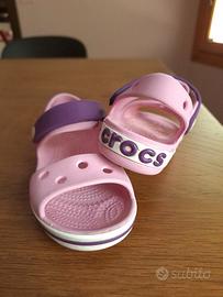 Sandali Crocs Bambina - Taglia 25/26 rosa e viola