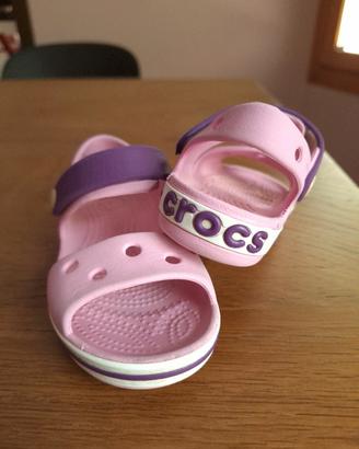 Sandali Crocs Bambina - Taglia 25/26 rosa e viola