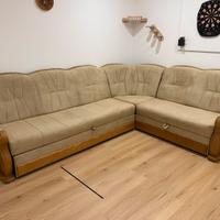 Divano letto angolare artigianale