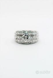 Anello oro 18 kt diamante ct 1.4 e ct  2.80