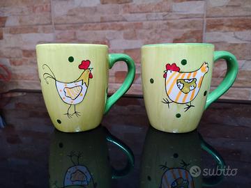 Set 2 tazze grandi Vintage Gallina 