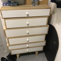 mobile con cassetti legno bianco