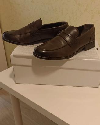 Mocassini uomo marroni pelle. Num 42