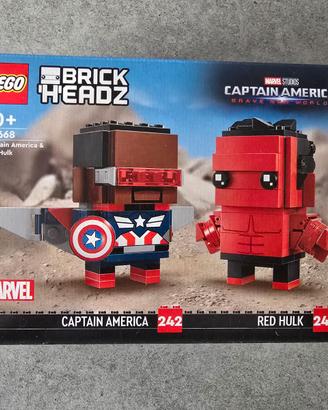 LEGO BrickHeadz 40668 – Captain America & Red Hulk
