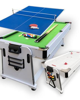 Biliardo Pingpong Air Hockey Mattew Bianco Verde