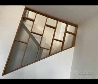 Divisorio scala/parete con scasso per led