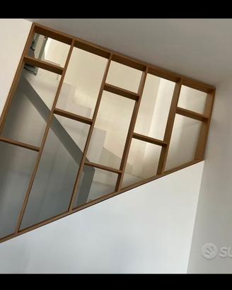 Divisorio scala/parete con scasso per led