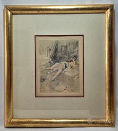 Quadro con stampa raffigurante donna A. Calbet