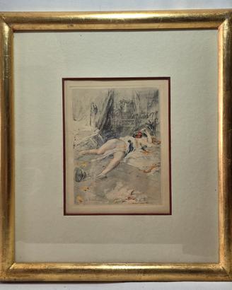 Quadro con stampa raffigurante donna A. Calbet