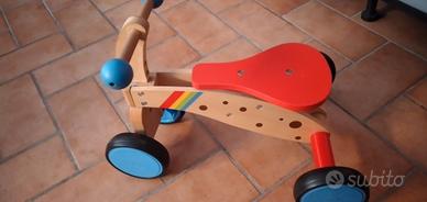 bici tre ruote legno per bimbi