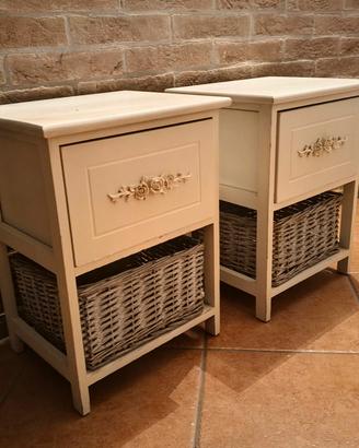 coppia comodini vintage
