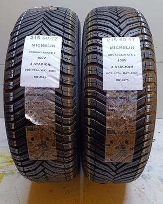 2 GOMME 215 60 17 MICHELIN 4 STAGIONI 4575