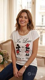 Maglietta bianca a tema Disney
