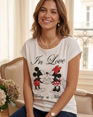 Maglietta bianca a tema Disney