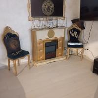 Camino Versace con 2 sedie e quadro