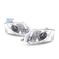 FARI AUDI TT 98-05 LUCE DIURNA A LED FONDO CROMATO