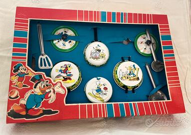 Raro Set pentole alluminio Walt Disney Paperino