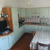 Cucina ad angolo con elettrodomestici 