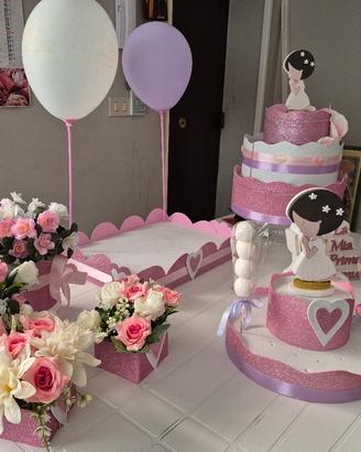 decorazioni tavolo Prima Comunione