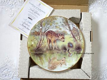 Piatto Cerbiatto Royal Worcester. Con scatola