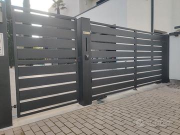Cancello moderno su monoblocco 4Mt