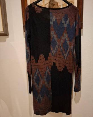 abito maglia nero fantasia con borchie Custo tg S