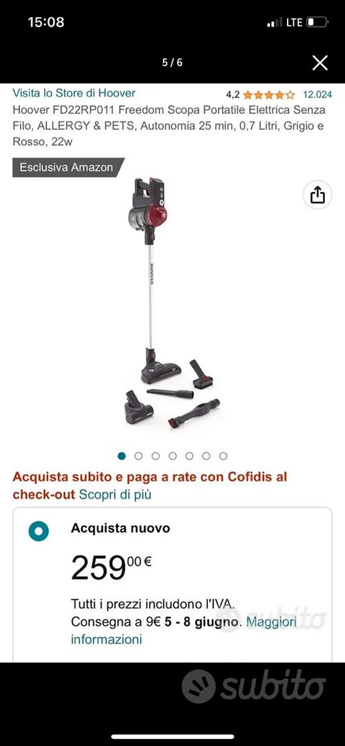 Hoover FD22RP011 Freedom Scopa Portatile Elettrica Senza Filo