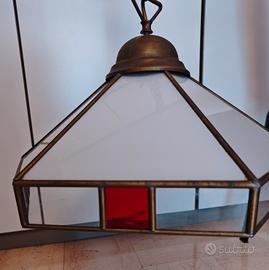 Lampadario vintage in stile Tiffany 